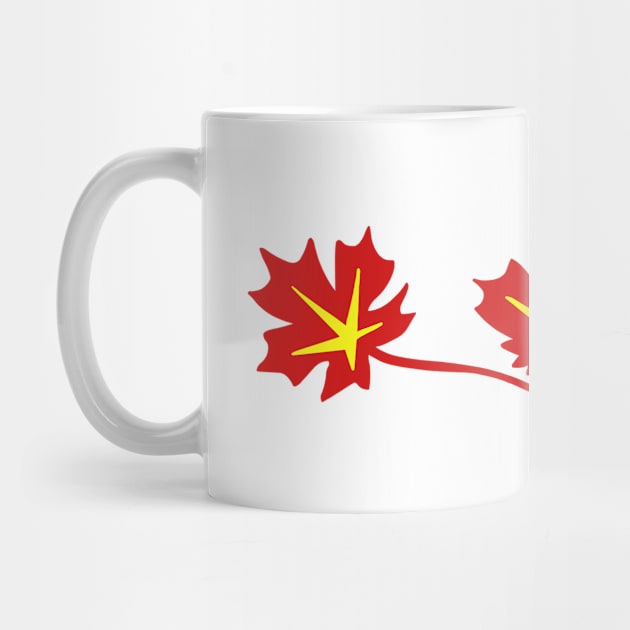 Red Maple Leaves Canadian Standard Symbol by sweetsixty